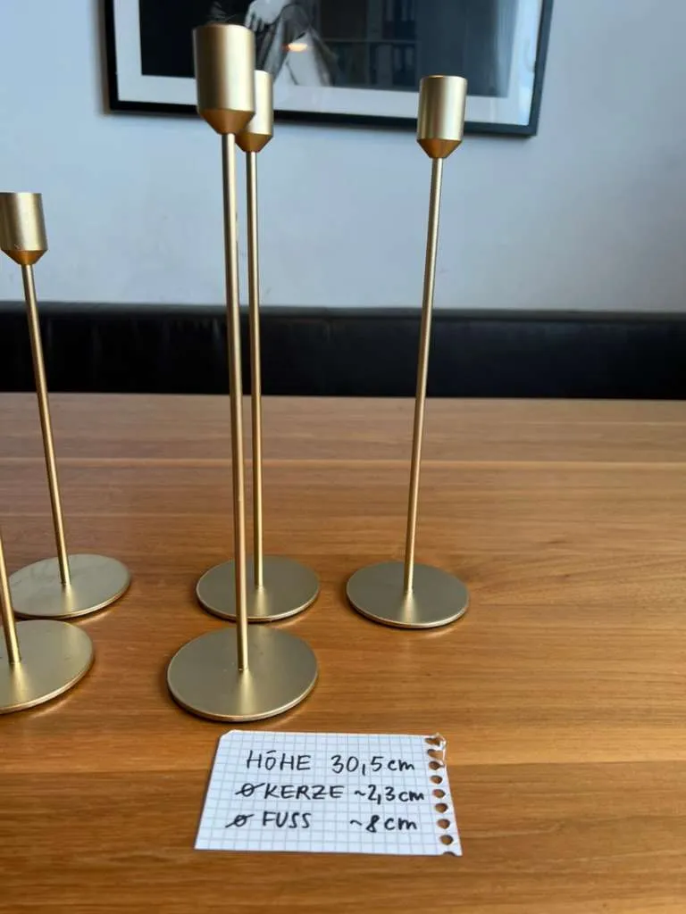 DEPOT Kerzenständer Gold matt in 2 Größen, € 44,- (2700 Wiener Neustadt)