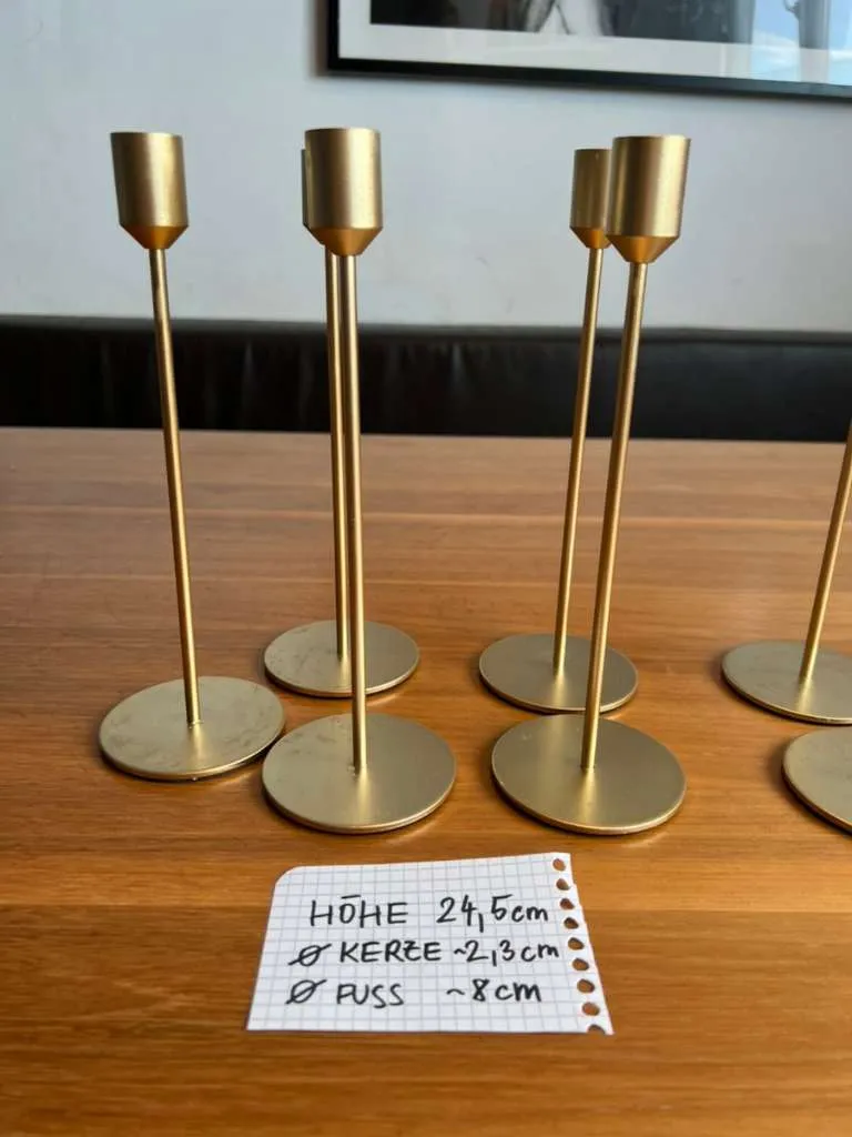 DEPOT Kerzenständer Gold matt in 2 Größen, € 44,- (2700 Wiener Neustadt)