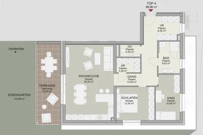 3-Zimmer-Wohnung kaufen in Linz Land – 89 m², € 641.000 – Bild 8 von 23