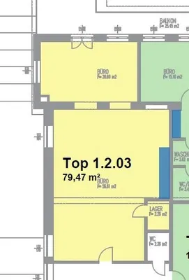 2-Zimmer-Gewerbeimmobilie mieten in Linz – 79 m², € 1.240 – Bild 6 von 6
