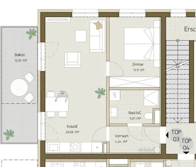 2-Zimmer-Wohnung kaufen in Graz – 46,05 m², € 272.428 – Bild 6 von 6