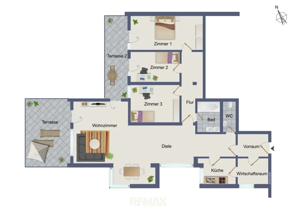 Wohnung – Graz, Gartenstadt, Sankt Peter - Ansicht 2