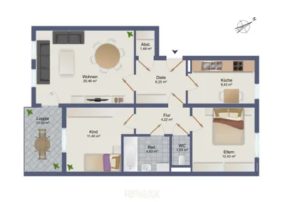 3-Zimmer-Wohnung kaufen in Graz – 77 m², € 290.000 – Bild 2 von 20