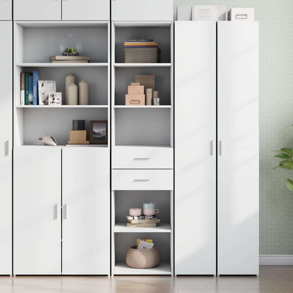 NEU vidaXL Highboard Weiß 45x42,5x185 cm Holzwerkstoff