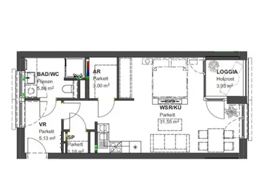 1-Zimmer-Wohnung mieten in Klagenfurt – 46,7 m², € 702 – Bild 9 von 9