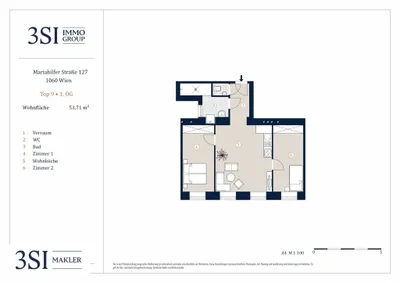 3-Zimmer-Wohnung kaufen in Wien – 53,71 m², € 415.000 – Bild 16 von 16
