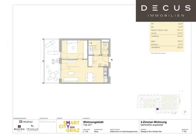 2-Zimmer-Wohnung mieten in Graz – 43,41 m², € 649 – Bild 15 von 15