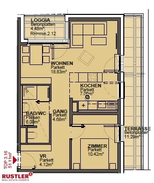 Ab sofort - 2 Zimmer Neubauhit mit 2 Freiflächen - grüne Oase vor der Haustür