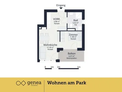 2-Zimmer-Wohnung kaufen in Graz – 34,52 m², € 239.000 – Bild 2 von 4