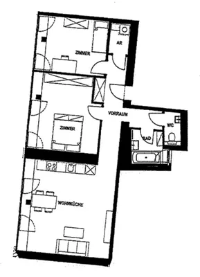 ARGENTINIERSTRASSE, klimatisiertes 82 m2 Dachgeschoß, 2 Zimmer, Wohnküche, Wannenbad, Parketten, Hauptbahnhof-Nähe – Bild 3