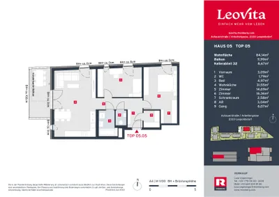 3-Zimmer-Wohnung kaufen in Bruck an der Leitha – 85,81 m², € 447.000 – Bild 3 von 12