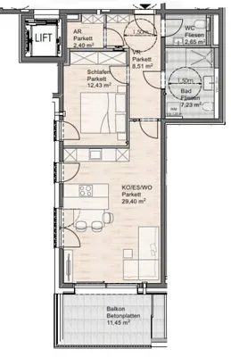 2-Zimmer-Wohnung kaufen in Zell am See – 62,62 m², € 419.000 – Bild 2 von 5