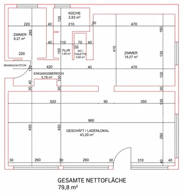 3-Zimmer-Gewerbeimmobilie mieten in Tulln – 80 m², € 650 – Bild 7 von 14