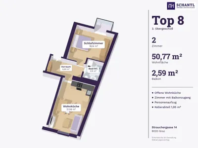 Immobilie kaufen in Graz – 50,77 m², € 145.000 – Bild 15 von 17