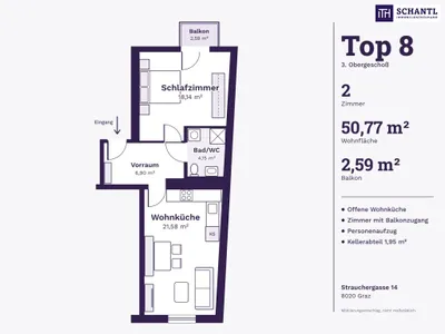 Immobilie kaufen in Graz – 50,77 m², € 145.000 – Bild 4 von 17