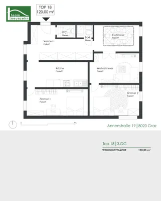 3-Zimmer-Wohnung mieten in Graz – 120,82 m², € 1.453 – Bild 22 von 22