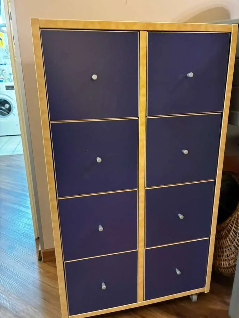 Alte Ikea kommode Robin blau Birke, € 45,- (1220 Wien)