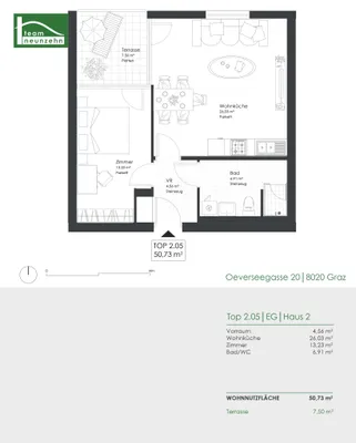 2-Zimmer-Wohnung mieten in Graz – 50,73 m², € 713 – Bild 18 von 18
