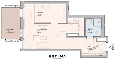 2-Zimmer-Wohnung kaufen in Wien – 37,76 m², € 274.091 – Bild 10 von 10