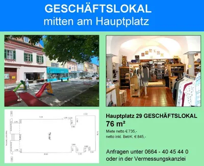 1-Zimmer-Gewerbeimmobilie mieten in Voitsberg – 76 m², € 888