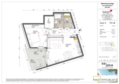 2-Zimmer-Wohnung kaufen in Wien – 53,93 m², € 285.000 – Bild 13 von 13