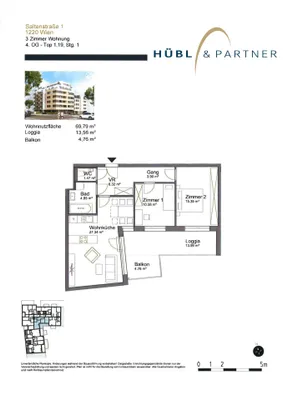 3-Zimmer-Wohnung mieten in Wien – 69,79 m², € 1.499 – Bild 12 von 12