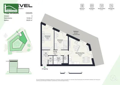 3-Zimmer-Wohnung mieten in Graz – 72,58 m², € 1.399 – Bild 27 von 27