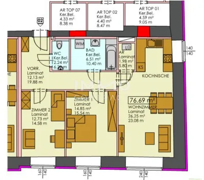 3-Zimmer-Wohnung mieten in Melk – 77,04 m², € 868 – Bild 5 von 17