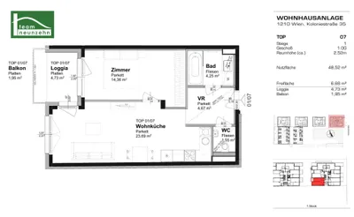 2-Zimmer-Wohnung mieten in Wien – 48,52 m², € 987 – Bild 20 von 20