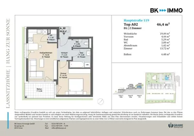 2-Zimmer-Wohnung kaufen in Graz-Umgebung – 46,4 m², € 209.900 – Bild 5 von 5