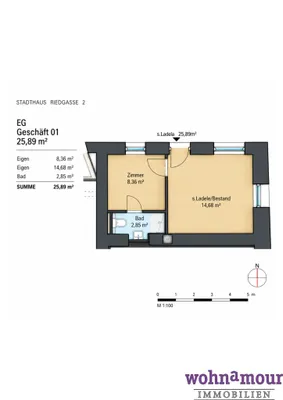 2-Zimmer-Gewerbeimmobilie kaufen in Innsbruck – 26 m², € 141.218 – Bild 5 von 6