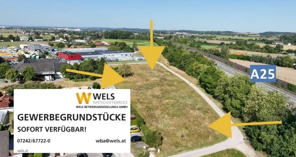Gewerbegrundstück (gewidmet) Nähe ÖBB-Terminal Wels - Ansicht 3