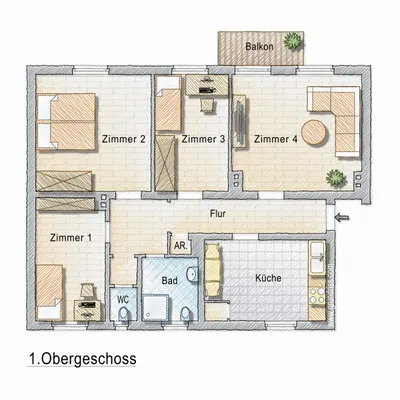 4-Zimmer-Wohnung mieten in Graz – 81,43 m², € 1.100 – Bild 12 von 12