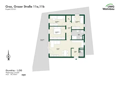 4-Zimmer-Wohnung kaufen in Graz – 81,9 m², € 505.915 – Bild 6 von 6
