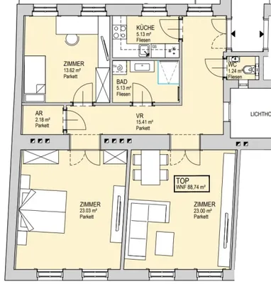 3-Zimmer-Wohnung mieten in Wien – 89 m², € 1.798 – Bild 16 von 16