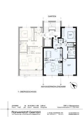 3-Zimmer-Wohnung mieten in Wien – 73 m², € 1.448 – Bild 2 von 2