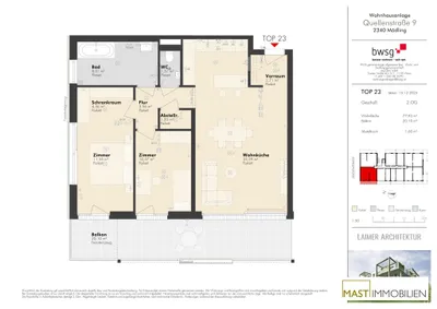 3-Zimmer-Wohnung kaufen in Mödling – 77,83 m², € 599.000 – Bild 17 von 17