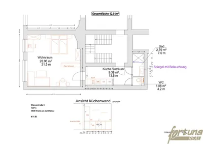 1-Zimmer-Wohnung kaufen in Krems an der Donau – 42,84 m², € 190.000 – Bild 11 von 11