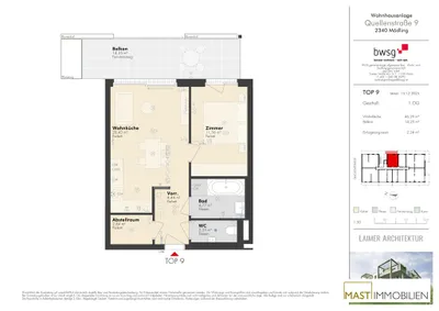 2-Zimmer-Wohnung kaufen in Mödling – 46,29 m², € 329.000 – Bild 14 von 14