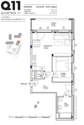 2-Zimmer-Wohnung mieten in Wien – 57,51 m², € 1.258 – Bild 14 von 15