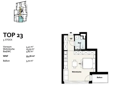 1-Zimmer-Wohnung kaufen in Wien – 33,72 m², € 251.300 – Bild 13 von 13