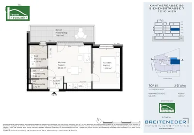 Immobilie kaufen in Wien – 43,08 m², € 289.000 – Bild 14 von 14
