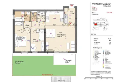 3-Zimmer-Wohnung mieten in Wels-Land – 77,16 m², € 1.014 – Bild 7 von 9