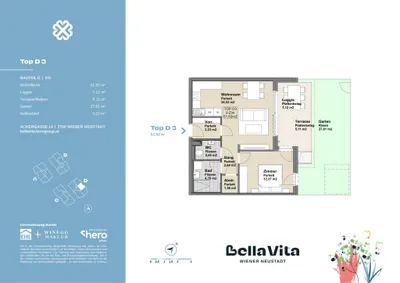 Immobilie kaufen in Wiener Neustadt – 51,52 m², € 234.000 – Bild 25 von 25