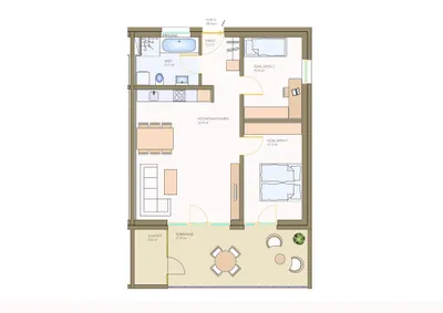 3-Zimmer-Wohnung mieten in Bregenz – 65,66 m², € 1.500 – Bild 2 von 5