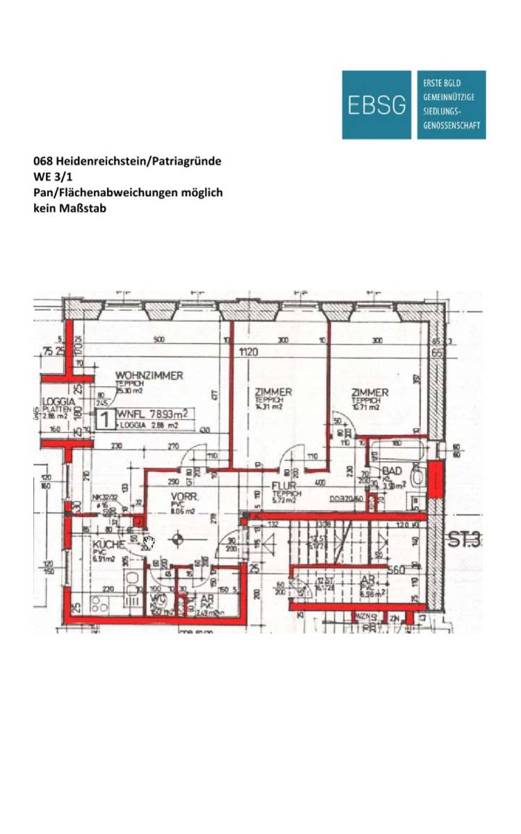 3-Zimmerwohnung im 1.OG mit Loggia – pohled 2