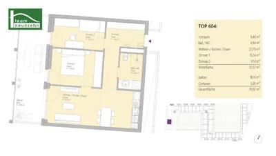 3-Zimmer-Wohnung mieten in Graz – 55,57 m², € 769 – Bild 15 von 15