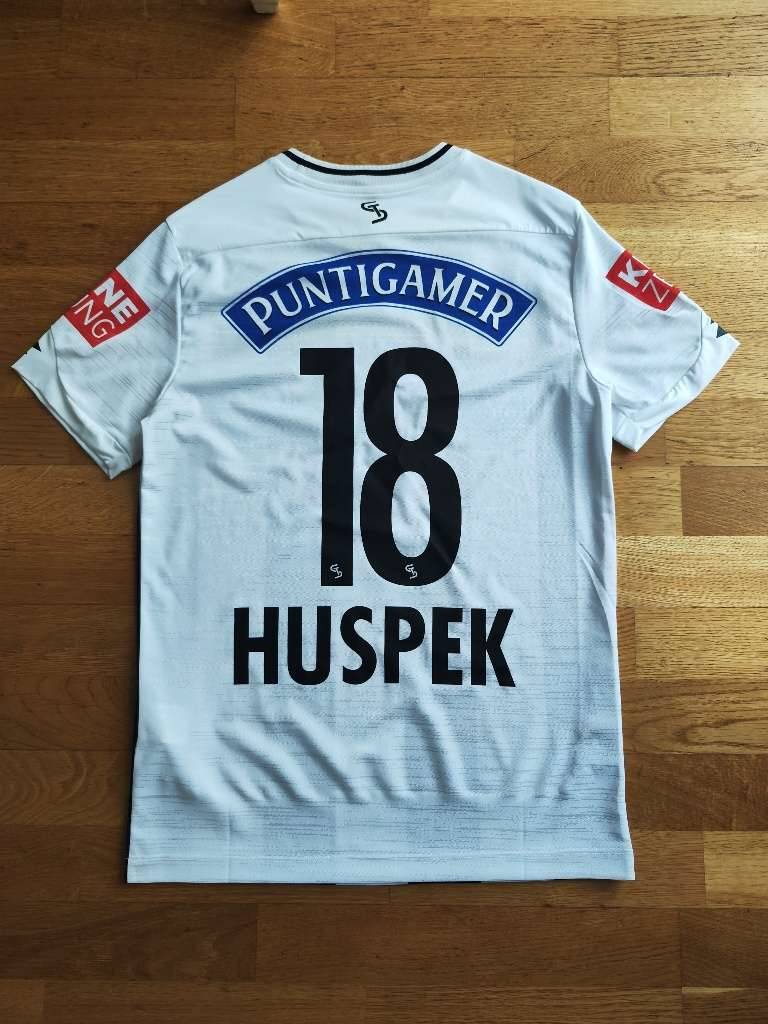 Sturm Graz Philipp Huspek Nr. 18 Trikot matchworn BundesLiga 2019 - 20208 Deutschland ( Rapid Wien, SV Ried, Blau Weiss Linz, SV Grödig, Lask Linz, SV Wallern)