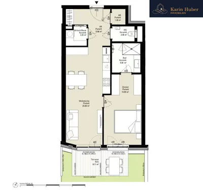 2-Zimmer-Wohnung mieten in Tulln – 55,51 m², € 1.079 – Bild 10 von 10