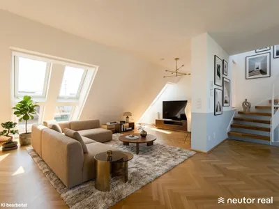 Stilvoll residieren im Herzen Wiens: Helle Dachgeschoss-Maisonette mit Klimaanlage und Dachterrasse mit Blick auf den Stephansdom – Bild 2
